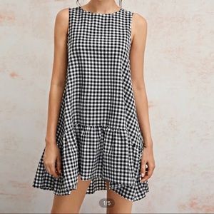 SheIn Buffalo Plaid Smock Dress